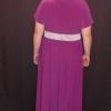 Rachel | custom magenta silk knit grad dress