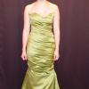 Catherine | custom green satin grad dress