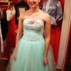 Christine | custom teal jacquard & tulle grad dress