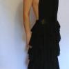 Paula | Custom black chiffon evening gown